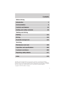 Manual Lincoln Continental (2001)