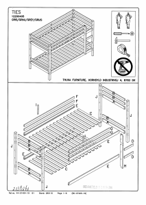 사용 설명서 Leen Bakker Ties 벙크 베드