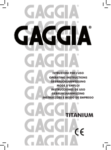 Handleiding Gaggia Titanium Espresso-apparaat