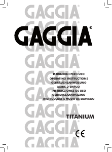 Handleiding Gaggia Titanium Office Espresso-apparaat