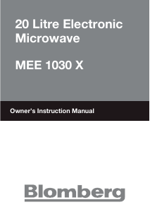 Manual Blomberg MEE 1030 X Microwave