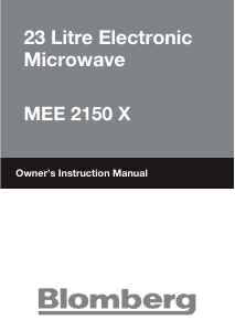 Manual Blomberg MEE 2150 X Microwave