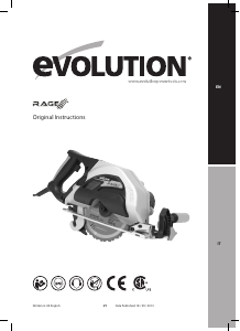 Handleiding Evolution RAGE Cirkelzaag