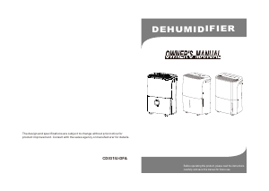 Manual Daitsu ADDE-20 Dehumidifier