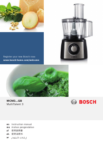 Manual Bosch MCM3301BGB Food Processor