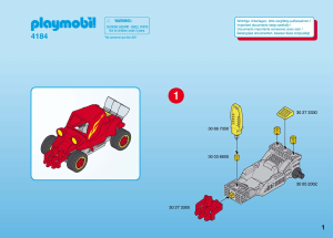 Bedienungsanleitung Playmobil set 4184 Mini Sets Roter Miniflitzer