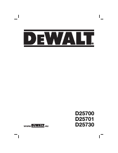 Bruksanvisning DeWalt D25700 Borhammer