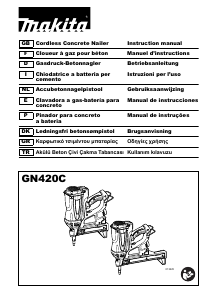 Kullanım kılavuzu Makita GN420C Zımbalama makinası