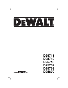 Bruksanvisning DeWalt D25711 Borhammer