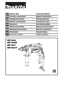 Manual Makita HP1641 Impact Drill