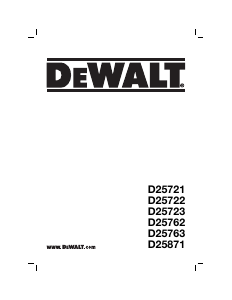 Bruksanvisning DeWalt D25721 Borrhammare