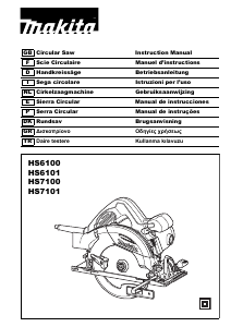 Manual Makita HS6100 Circular Saw