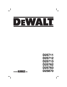 Manual DeWalt D25762 Martelo perfurador