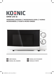 Manual de uso Koenic KMW 214 G Microondas