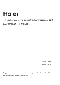 Manuale Haier LE32K5500T LED televisore