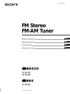 Handleiding Sony ST-SE700 Tuner