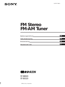 Manuale Sony ST-SE520 Sintonizzatore