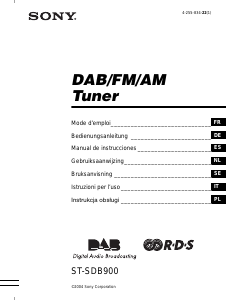 Handleiding Sony ST-SDB900 Tuner