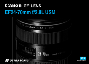 Handleiding Canon EF24-70mm F2.8L USM Objectief
