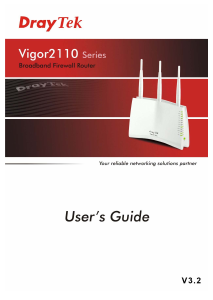 Handleiding DrayTek Vigor2110 Series Router