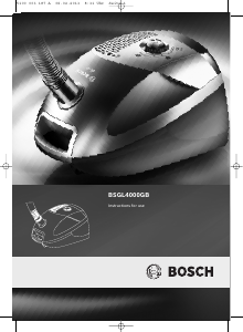 Manual Bosch BSGL4000GB Vacuum Cleaner