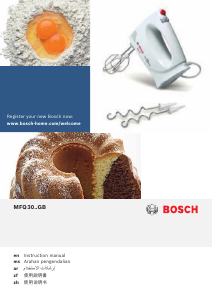 Manual Bosch MFQ3030GB Hand Mixer