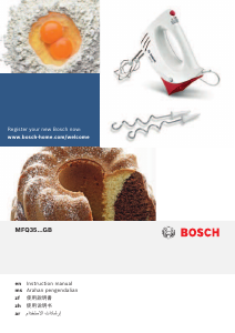 Manual Bosch MFQ3555GB Hand Mixer