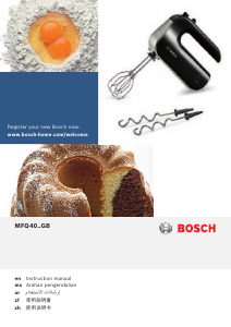 Manual Bosch MFQ4020GB Hand Mixer
