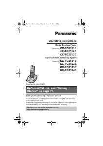 Manual Panasonic KX-TG2512E Wireless Phone