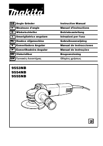 Εγχειρίδιο Makita 9555NB Γωνιακός τροχός