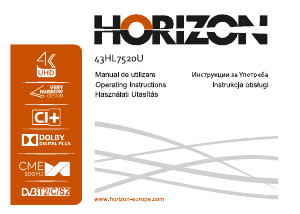Наръчник Horizon 43HL7520U LED телевизор