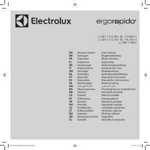 Manual de uso Electrolux ZB3102 Aspirador