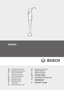 Manual Bosch MSM6B700 Hand Blender