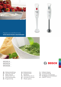 Εγχειρίδιο Bosch MSM2610B Μπλέντερ χειρός