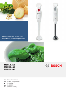 Manual Bosch MSM2610BGB Hand Blender