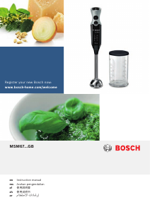 Manual Bosch MSM67160GB Hand Blender