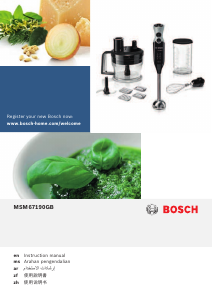 Manual Bosch MSM67190GB Hand Blender