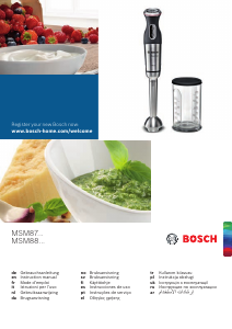 Käyttöohje Bosch MSM87160 Sauvasekoitin