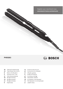 Manual de uso Bosch PHS5263 Plancha de pelo