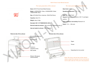 Manual Xiaomi Mi 90 Points Smart Suitcase