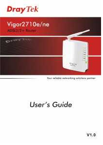 Manual DrayTek Vigor2710e Series Modem