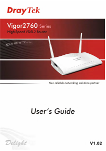 Manual DrayTek Vigor2760 Series Modem