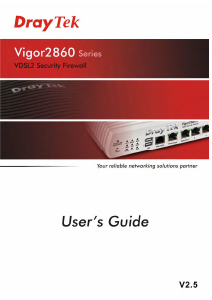 Manual DrayTek Vigor2860 Series Modem