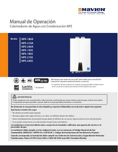 Manual de uso Navien NPE-180A Caldera de gas