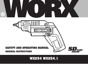 Manual Worx WX254 Screw Driver