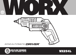 Manual de uso Worx WX254L Atornillador