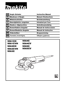 Manual Makita 9562CVH Angle Grinder