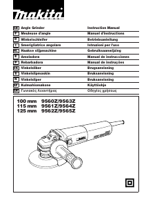 Bruksanvisning Makita 9562Z Vinkelsliper