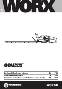 Mode d’emploi Worx WG268 Taille-haies