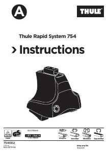 Vadovas Thule Rapid System 754 Stogo juosta
